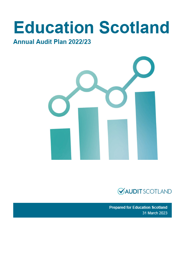 Publication cover: Education Scotland annual audit plan 2022/23