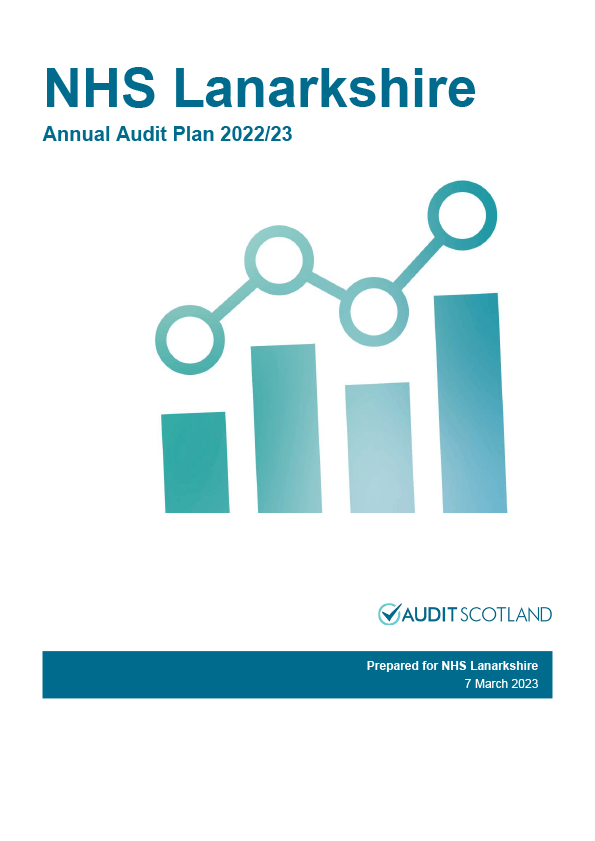 Publication cover: NHS Lanarkshire annual audit plan 2022/23