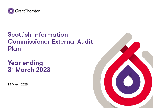 Publication cover: Scottish Information Commissioner annual audit plan 2022/23