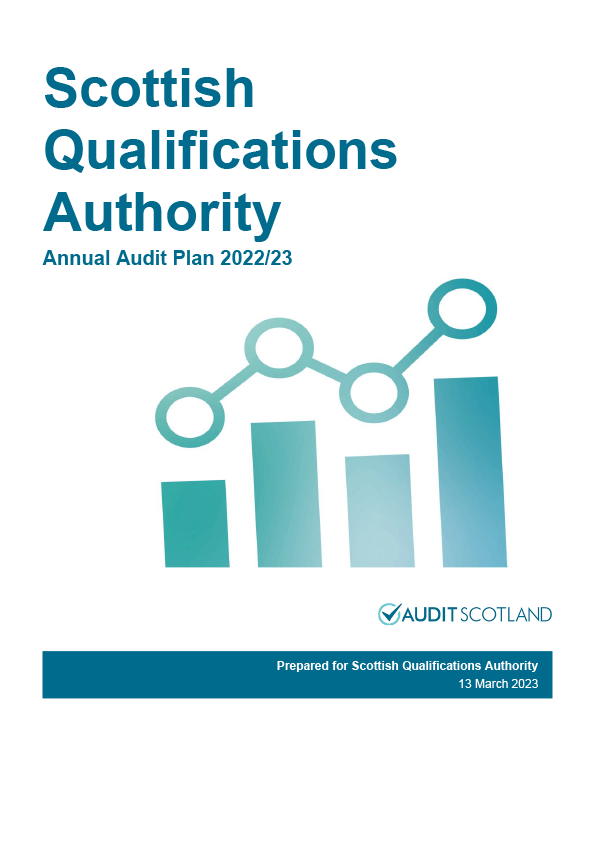 Publication cover: Scottish Qualifications Authority annual audit plan 2022/23
