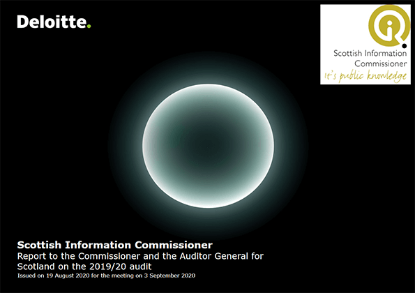 Publication cover: Scottish Information Commissioner annual audit 2019/20
