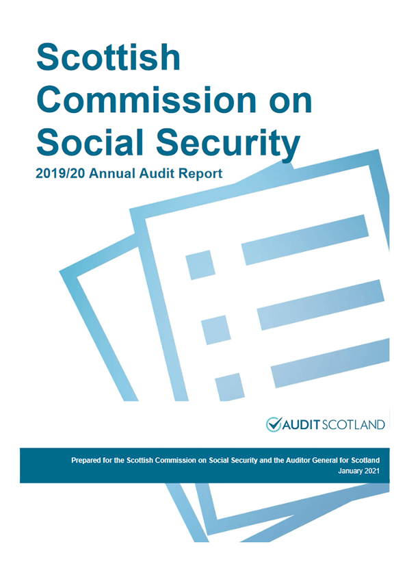 Publication cover: Scottish Commission on Social Security annual audit 2019/20