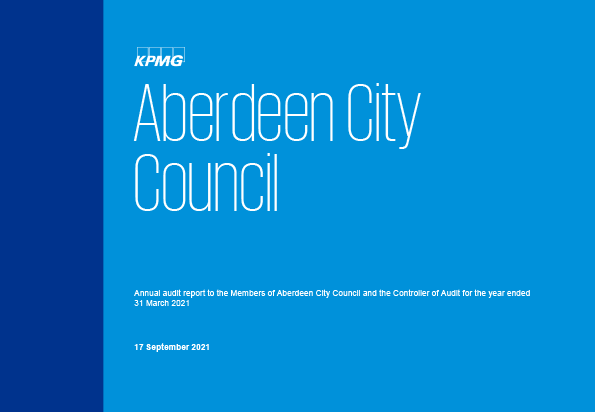 Publication cover: Aberdeen City Council annual audit 2020/21