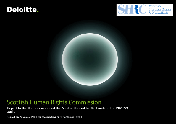 Publication cover: Scottish Human Rights Commission annual audit 2020/21 