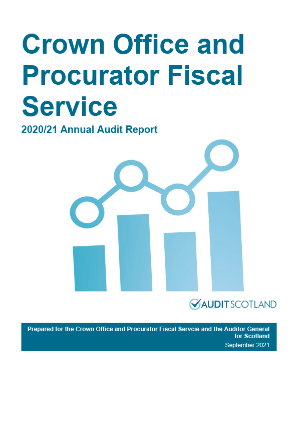 Publication cover: Crown Office and Procurator Fiscal Service annual audit 2020/21 