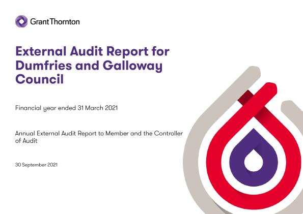 Publication cover: Dumfries and Galloway Council annual audit 2020/21 