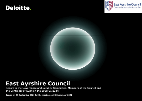 Publication cover: East Ayrshire Council annual audit 2020/21 