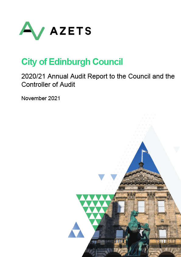 Publication cover: City of Edinburgh Council annual audit 2020/21 