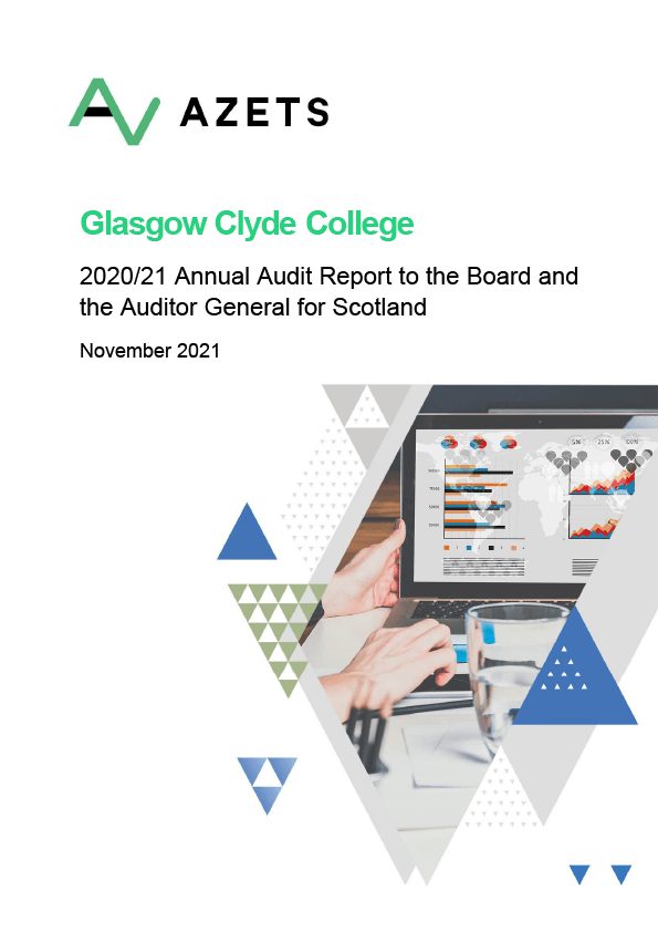 Publication cover: Glasgow Clyde College annual audit 2020/21 