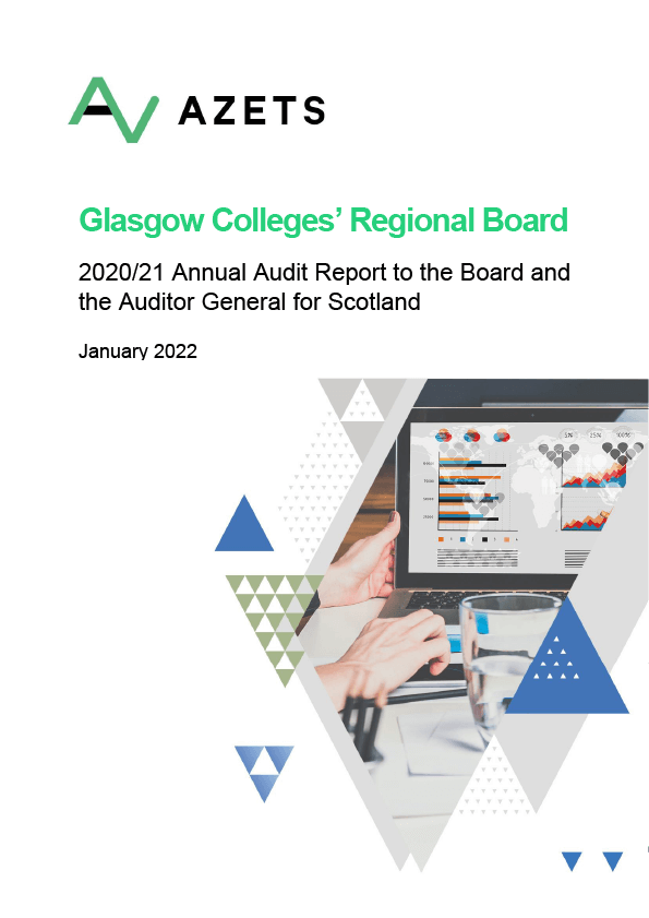 Publication cover: Glasgow Colleges' Regional Board annual audit 2020/21