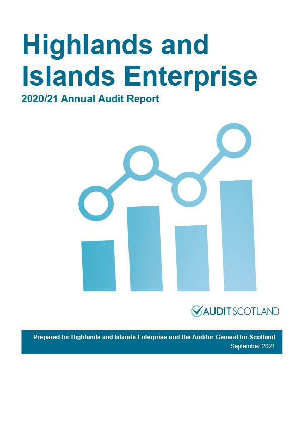 Publication cover: Highlands and Islands Enterprise annual audit 2020/21 