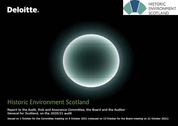 Publication cover: Historic Environment Scotland annual audit 2020/21 
