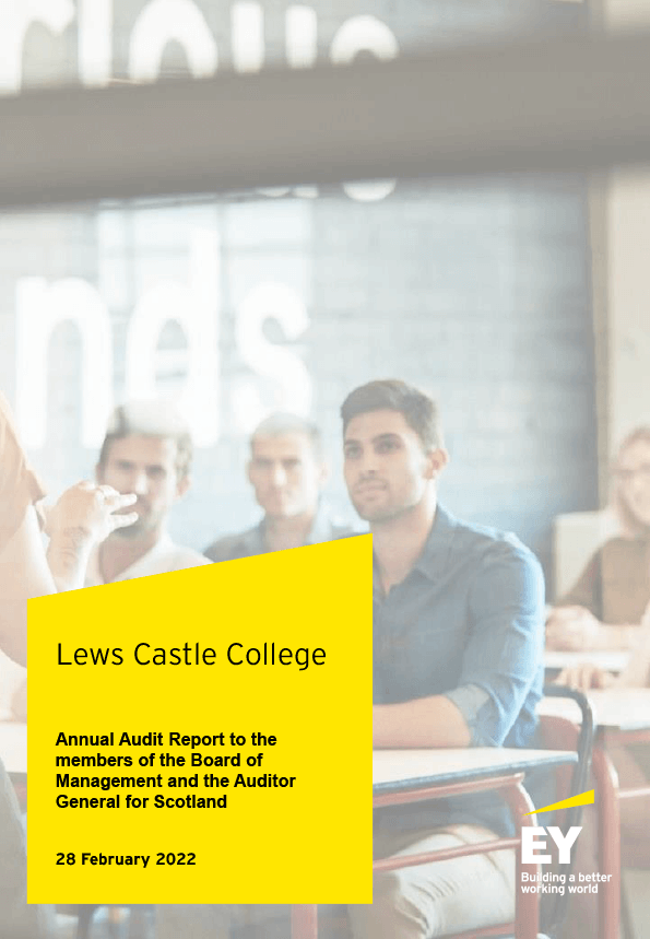 Publication cover: Lews Castle College annual audit 2020/21