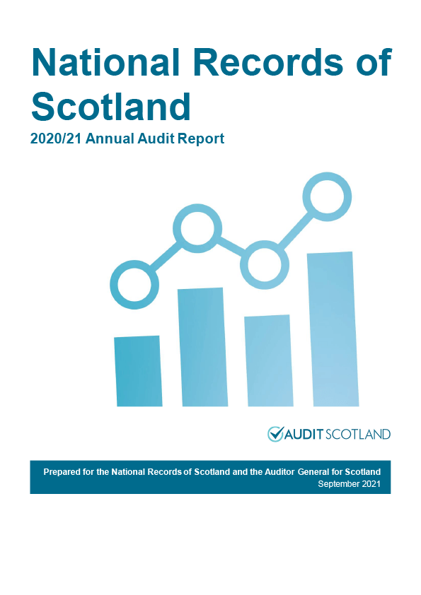 Publication cover: National Records of Scotland annual audit 2020/21 