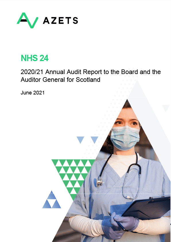 Report cover: NHS 24 annual audit 2020/21 