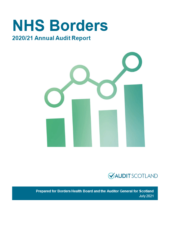 Report cover: NHS Borders annual audit 2020/21 