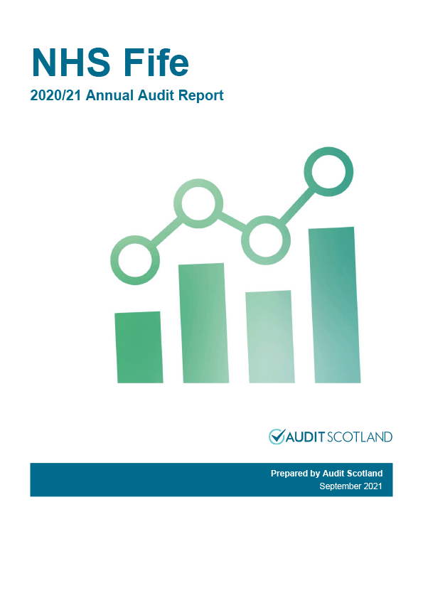Report cover: NHS Fife annual audit 2020/21 