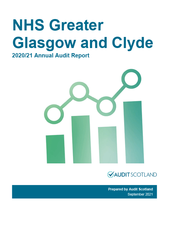 Report cover: NHS Greater Glasgow and Clyde annual audit 2020/21 