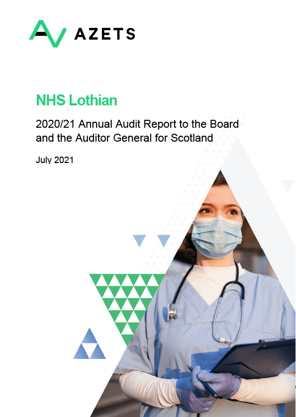 Report cover: NHS Lothian annual audit 2020/21 