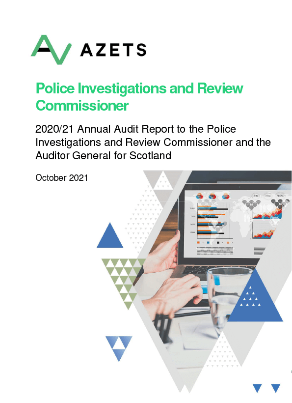 Publication cover: Police Investigations and Review Commissioner annual audit 2020/21 