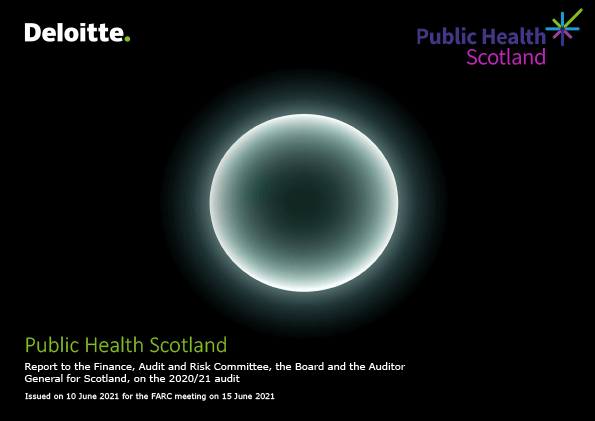 Report cover: Public Health Scotland annual audit 2020/21 