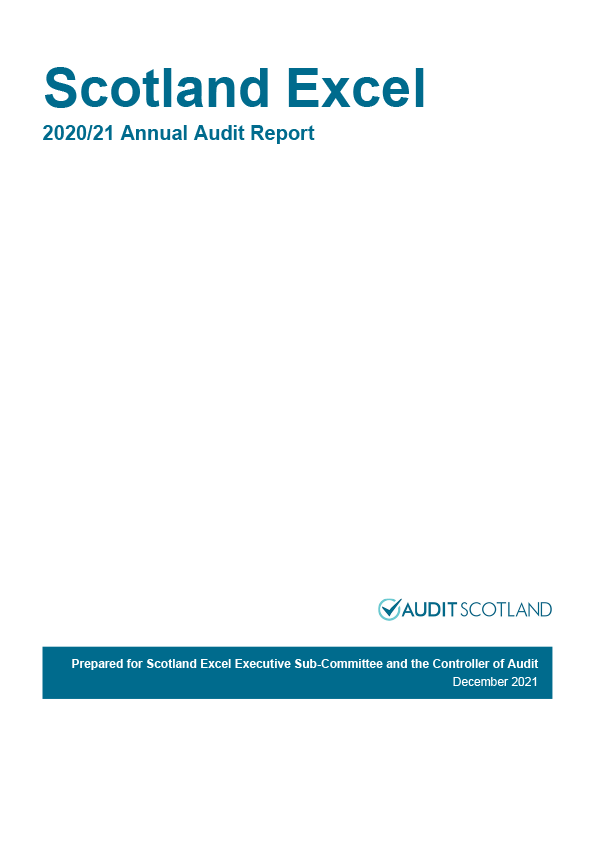 Publication cover: Scotland Excel Joint Committee annual audit 2020/21 