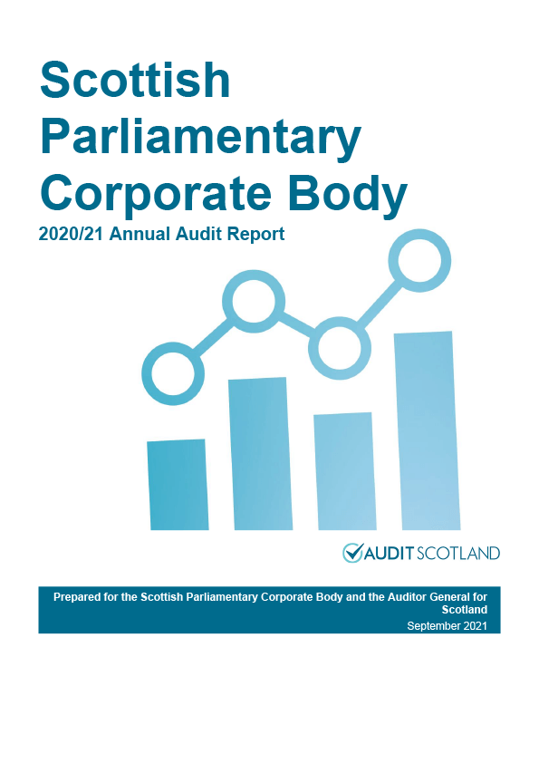 Publication cover: Scottish Parliamentary Corporate Body annual audit 2020/21 
