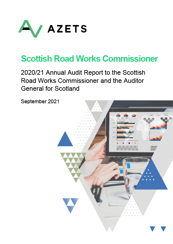 Publication cover: Scottish Road Works Commissioner annual audit 2020/21 