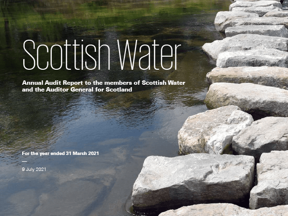 Publication cover: Scottish Water annual audit 2020/21 