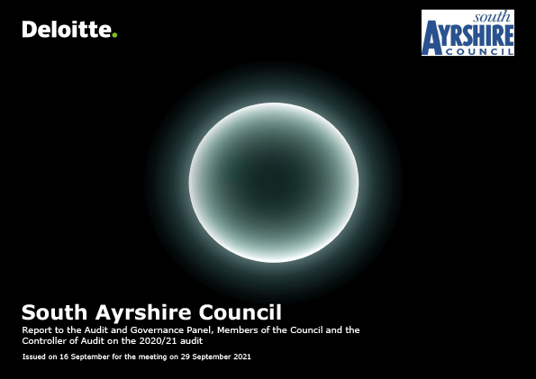 Publication cover: South Ayrshire Council annual audit 2020/21 