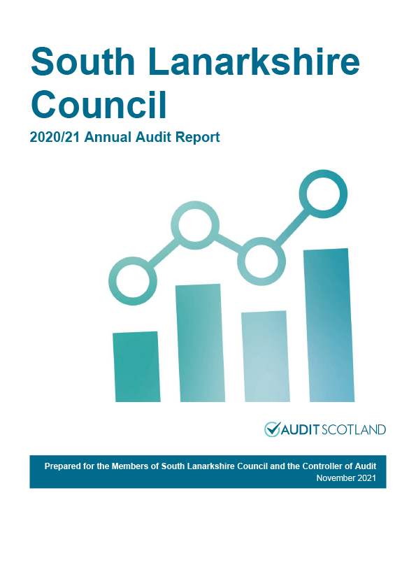 Publication cover: South Lanarkshire Council annual audit 2020/21 