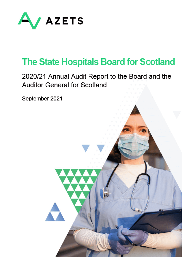 Report cover: The State Hospitals Board for Scotland annual audit 2020/21