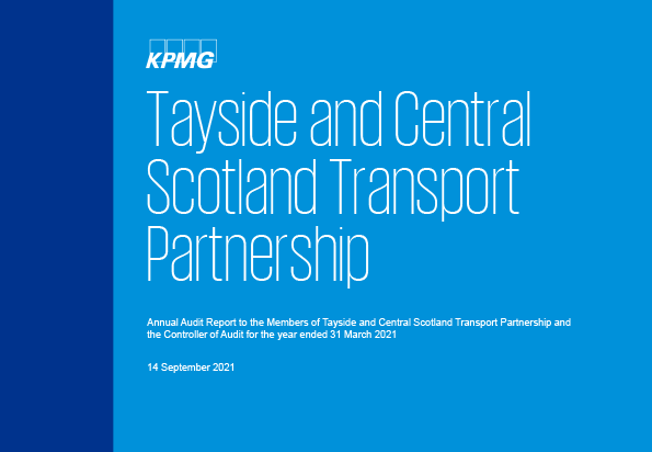 Publication cover: Tayside and Central Scotland Transport Partnership annual audit 2020/21 