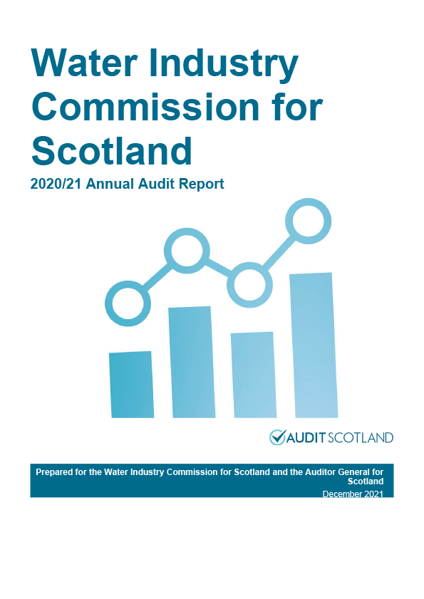 Publication cover: Water Industry Commission for Scotland annual audit 2020/21 