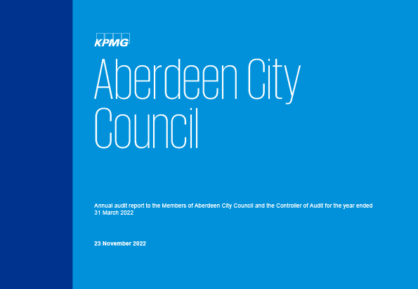 Publication cover: Aberdeen City Council annual audit 2021/22