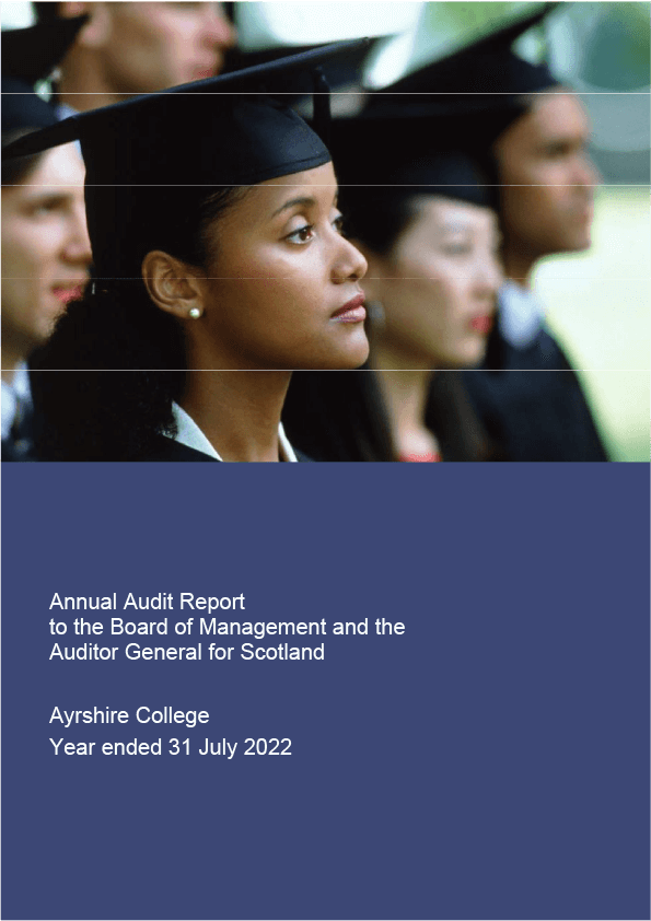 Publication cover: Ayrshire College annual audit 2021/22