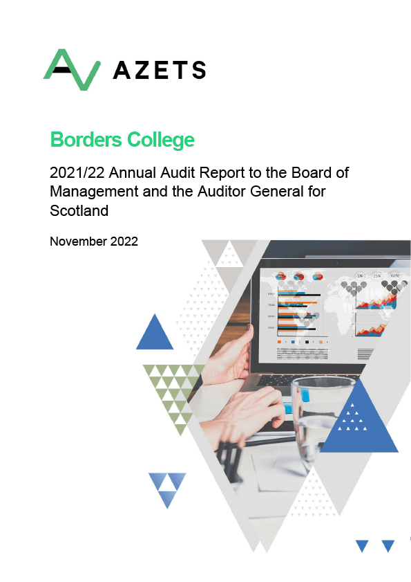 Publication cover: Borders College annual audit 2021/22