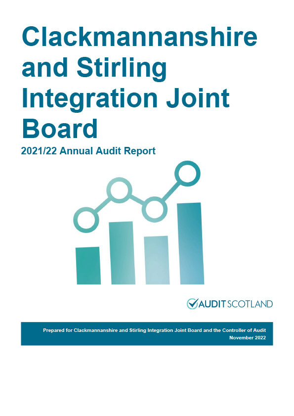 Publication cover: Clackmannanshire and Stirling Integration Joint Board annual audit 2021/22