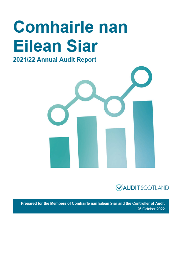 Publication cover: Comhairle nan Eilean Siar annual audit 2021/22