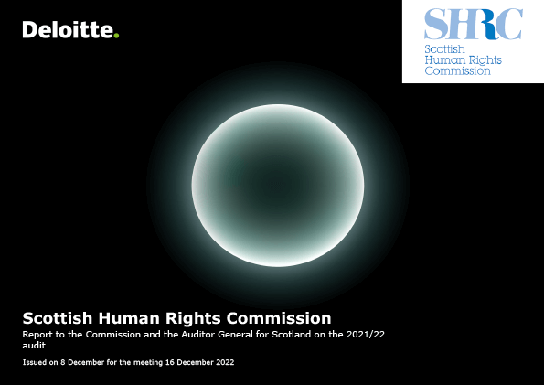 Publication cover: Scottish Human Rights Commission annual audit 2021/22
