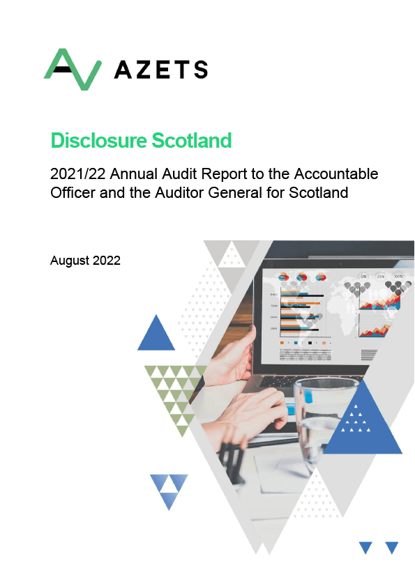 Publication cover: Disclosure Scotland annual audit 2021/22