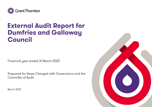 Publication cover: Dumfries and Galloway Council annual audit 2021/22