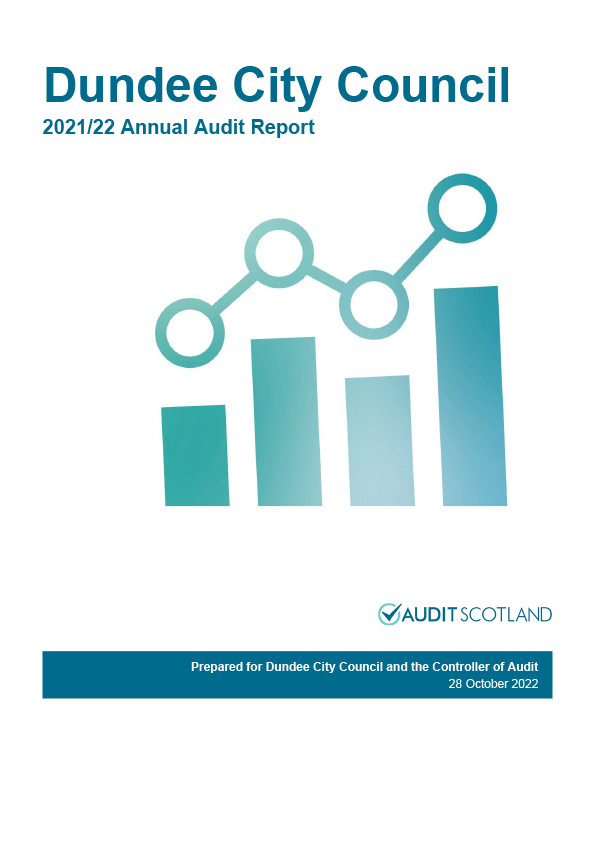 Publication cover: Dundee City Council annual audit 2021/22
