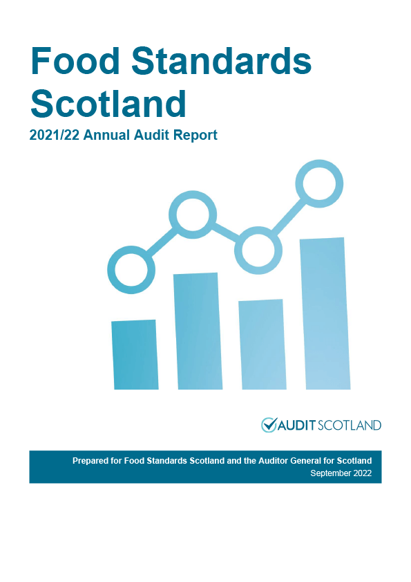 Publication cover: Food Standards Scotland annual audit 2021/22