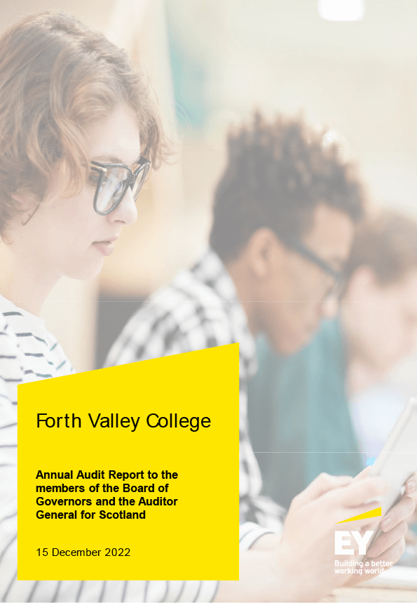 Publication cover: Forth Valley College annual audit 2021/22