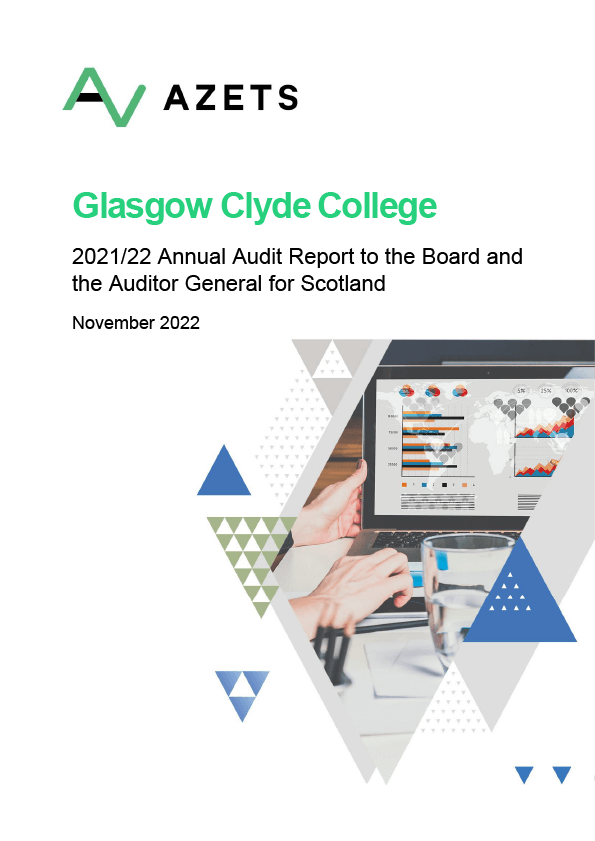Publication cover: Glasgow Clyde College annual audit 2021/22