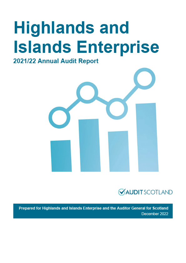 Publication cover: Highlands and Islands Enterprise annual audit 2021/22