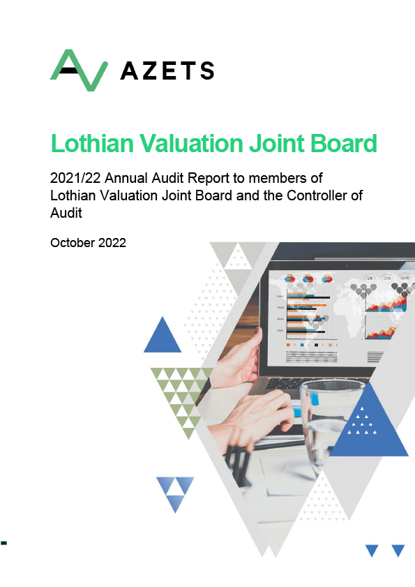 Publication cover: Lothian Valuation Joint Board annual audit 2021/22