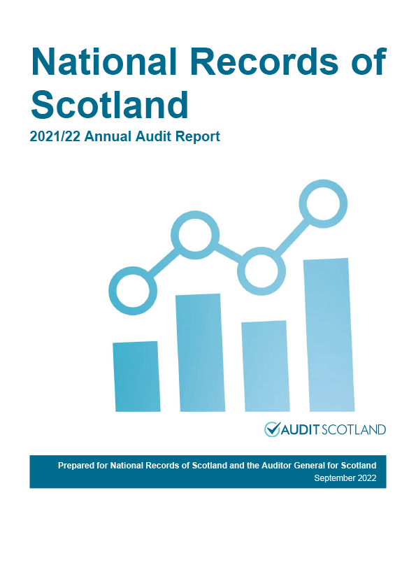 Publication cover: National Records of Scotland annual audit 2021/22