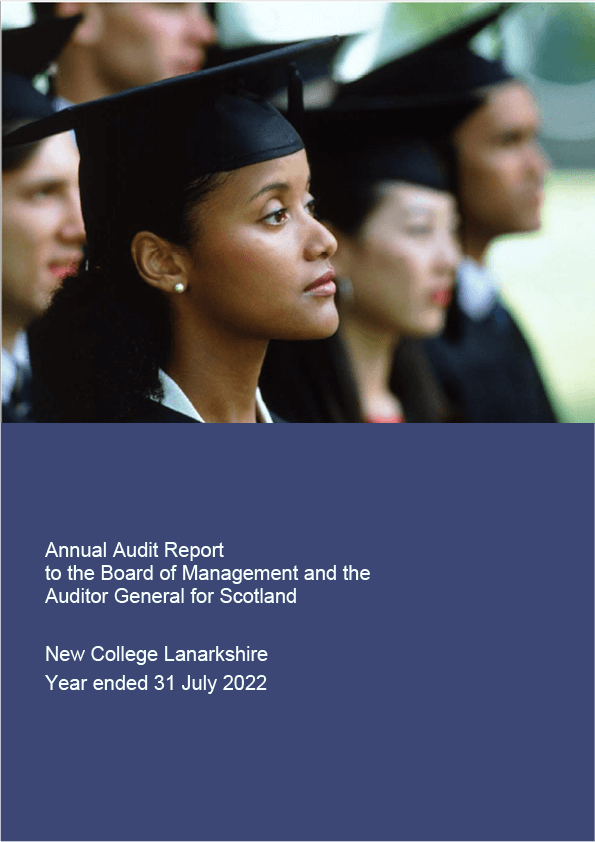 Publication cover: New College Lanarkshire annual audit 2021/22